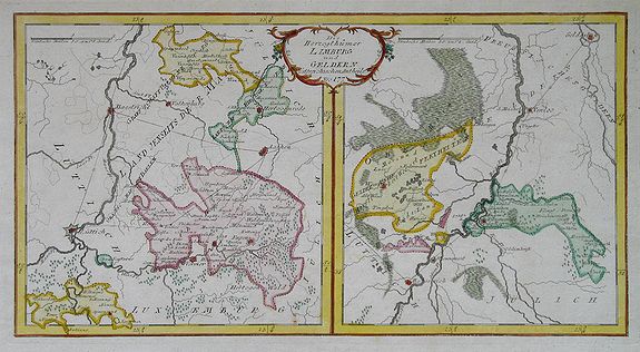 REILLY, F.J.J. von, Die Herzogthümer LIMBURG und GELDERN östereichischen Antheils., antique map, old maps
