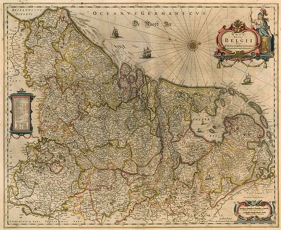 JANSSONIUS, J., Nova Totius Belgii sive Germaniae Inferioris. . ., antique map, old maps