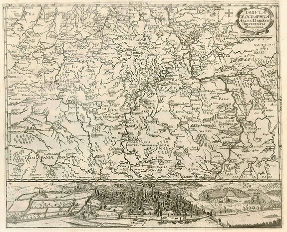 BROWER / MASEN, Tabula Geographica Archi-Dioecesis Trevirensis Antiquo-nova 1667., antique map, old maps