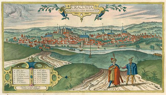JANSSONIUS, J., Cracovia Minoris Poloniae Metropolis., antique map, old maps