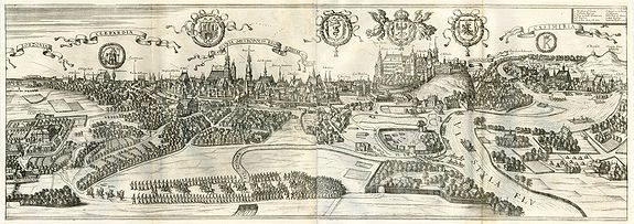 JANSSONIUS, J., Cracovia Metropolis Regni Poloniae ., antique map, old maps