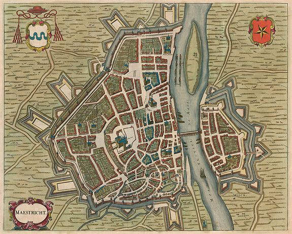 JANSSONIUS, J., Maestricht., antique map, old maps