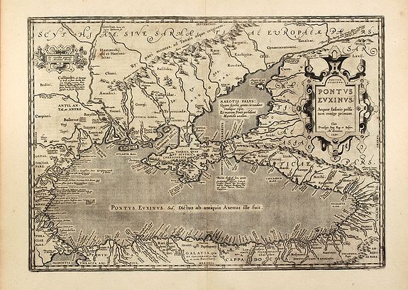 ORTELIUS, A., Pontus Euxinus, antique map, old maps