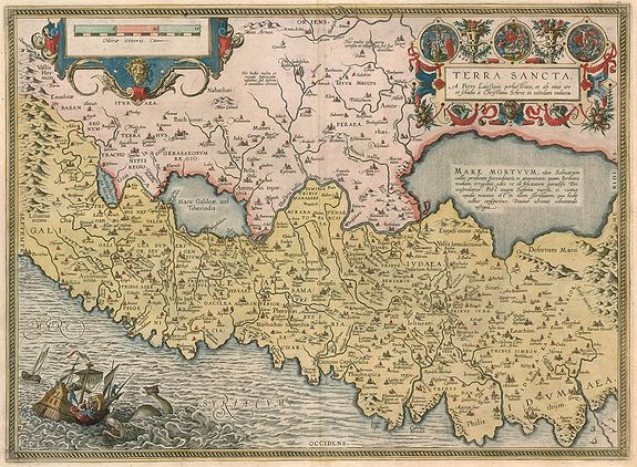 ORTELIUS, A., Terra Sancta., antique map, old maps