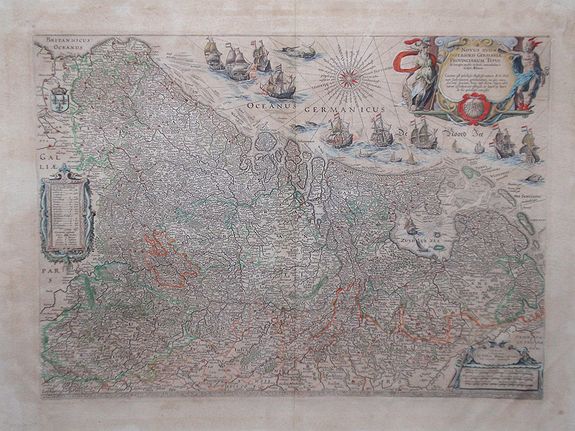 BLAEU, W., Novus XVII Inferioris Germania Provinciarum Typus., antique map, old maps