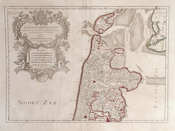 SANSON, N., Le Comte de Hollande., antique map, old maps