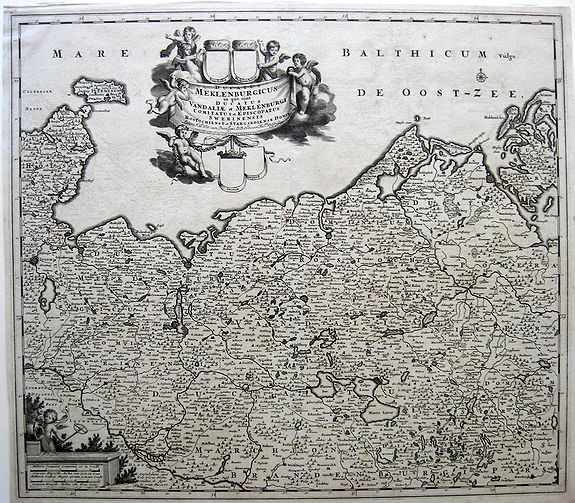 DE WIT, F., Ducatus Mecklenburgicus. . ., antique map, old maps