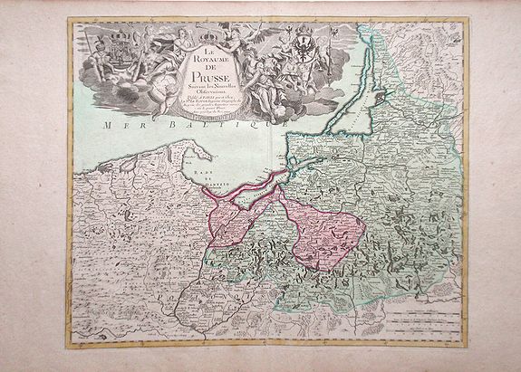 LE ROUGE, G, Le Royaume de Prusse Suivant les Nouvelles Observations., antique map, old maps
