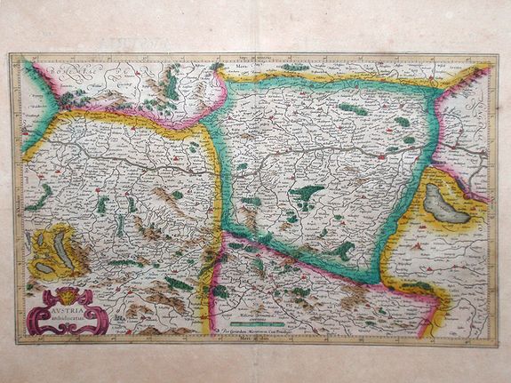 MERCATOR, G., Austria archiducatus., antique map, old maps