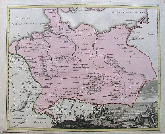 WEIGEL, Christoph (Heirs), Germania Ptolemaei., antique map, old maps