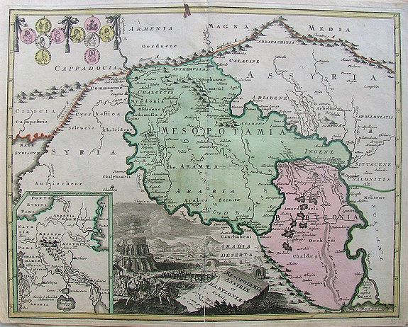WEIGEL, Christoph (Heirs), Mesopotamie Assyriae et Babylonie tabula., antique map, old maps