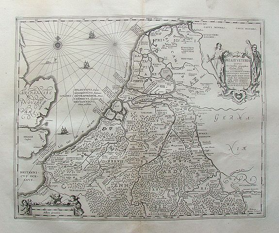 JANSSONIUS, J. / HORNIUS, Belgii veteris typus., antique map, old maps