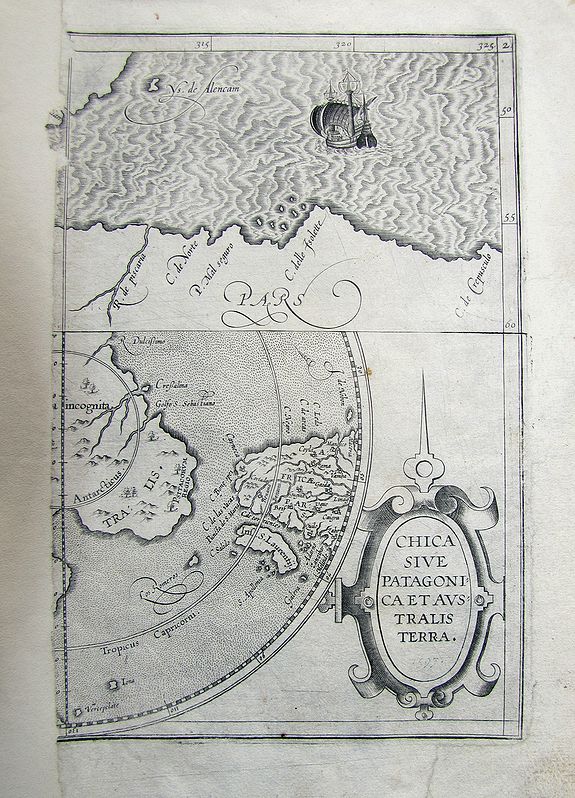 WYTFLIET, C., Chica Sive Patagonica et Australis Terra., antique map, old maps