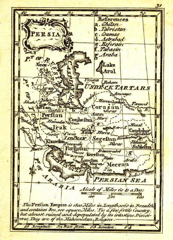 GIBSON, J., Persia., antique map, old maps