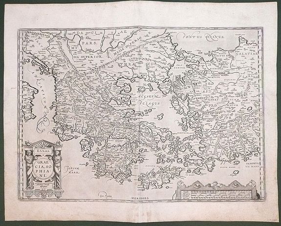 ORTELIUS, A., GRAECIA SOPHIANI., antique map, old maps