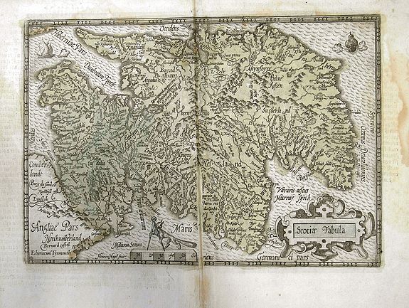 QUAD, M., Scotiae Tabula., antique map, old maps
