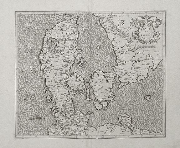 MERCATOR, G., Daniae Regnu., antique map, old maps