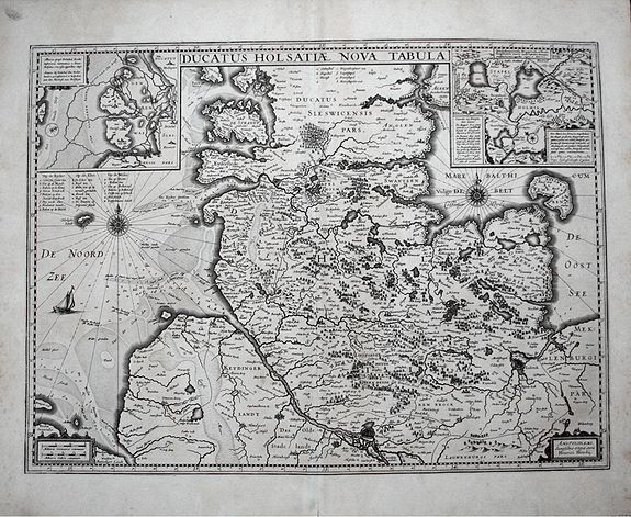 JANSSONIUS / HONDIUS, H., Ducatus Holsatiae Nova Tabula., antique map, old maps