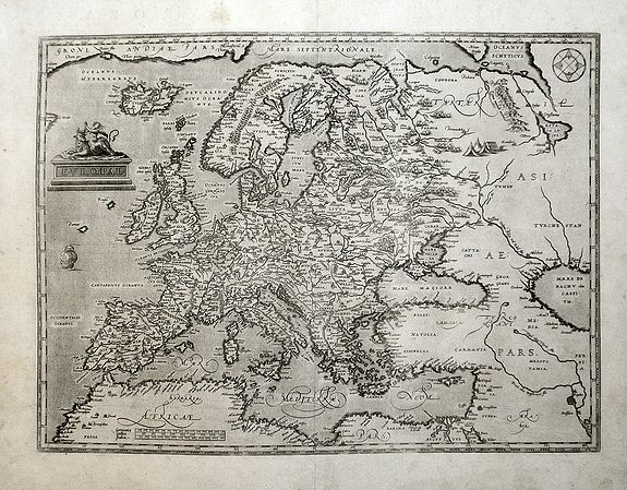 ORTELIUS, A., EUROPAE., antique map, old maps
