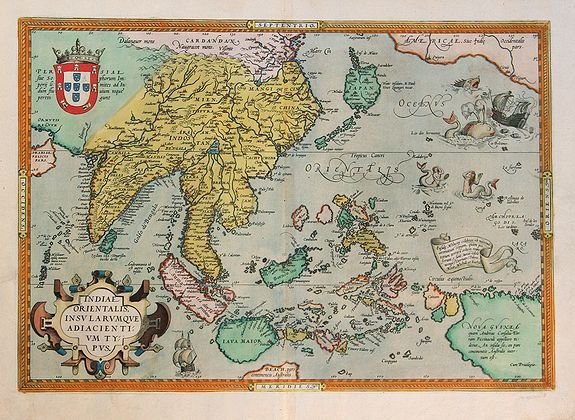 ORTELIUS, A., Indiae Orientalis, insularumque adiacentium typus., antique map, old maps
