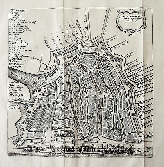 ANONYMOUS, AMSTELREDAM Soo deselue is geweest tot int Jaer 1612, antique map, old maps