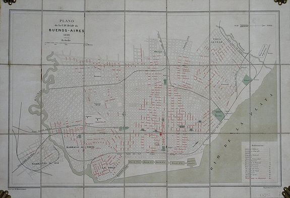 HAUSERMANN, R. (engr.), Plano de la Ciudad de Buenos-Aires., antique map, old maps