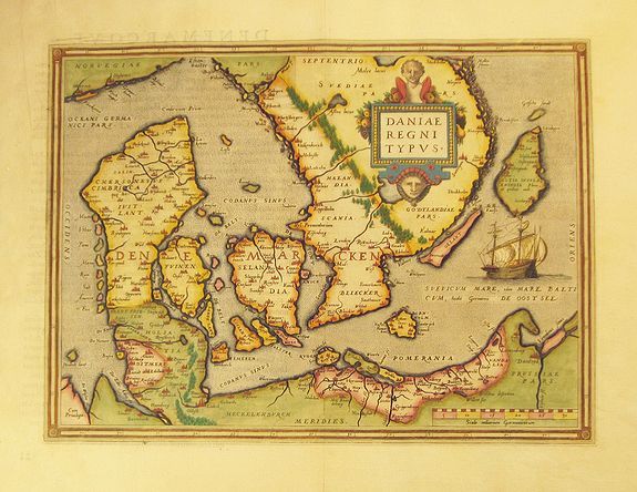 ORTELIUS, A., Daniae Tabula..., antique map, old maps