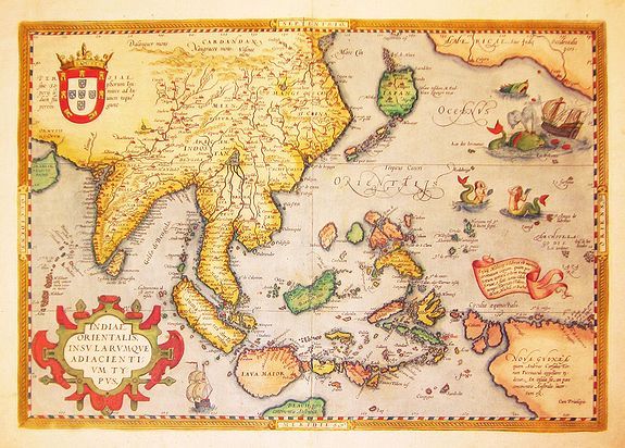 ORTELIUS, A., Indiae Orientalis Insularumque Adiacentium Typus., antique map, old maps