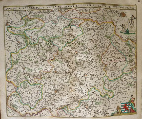 WIT, F. DE, Ducatus Lutzenburgici Tabula Nuperrime In Lucem Edita Per Fredericum De Wit., antique map, old maps
