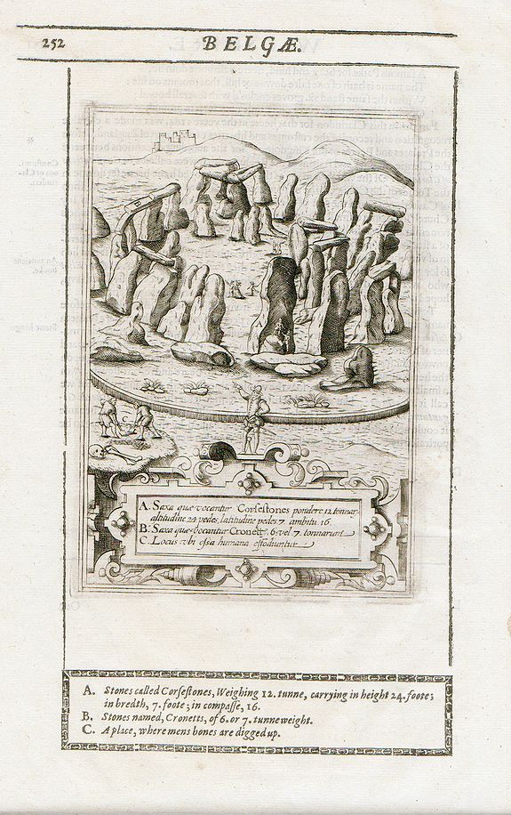 CAMDEN, / KIP, W., Stonehenge., antique map, old maps