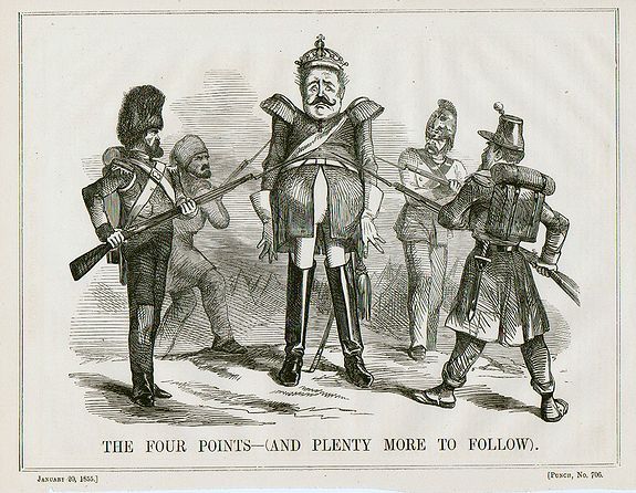LEECH, J. with others, A set of 10 humorous prints from the Russian Empire's war with French and British Empire's., antique map, old maps