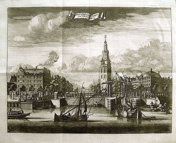 COMMELIN, C., Montalbaans Toren en Waterkeer., antique map, old maps