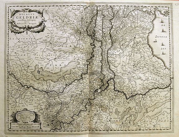 HONDIUS, H., Ducatus Geldriae novissima descriptio, antique map, old maps