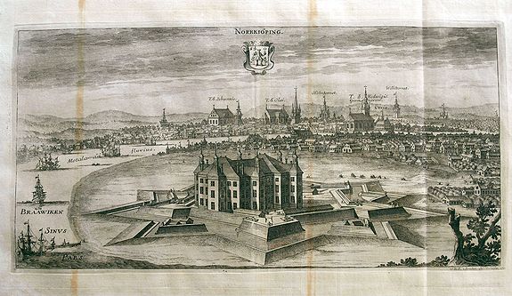 AVEELEN, J. V. D., Norrkiöping., antique map, old maps