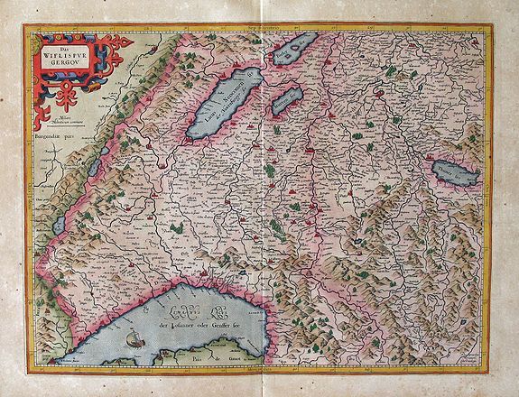 MERCATOR, G., Das Wilflispurgergow / Per Gerardum Mercatore , antique map, old maps