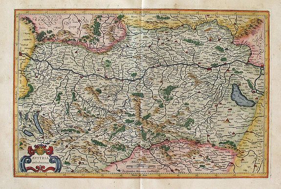 MERCATOR, G., Austria archiducatus / per Gerardum Mercatorem, antique map, old maps
