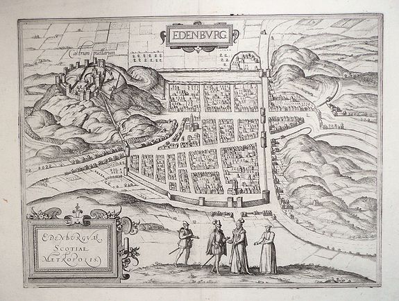 BRAUN, G. /HOGENBERG, F., EDENBURG / EDENBURGUM, SCOTIAE METROPOLIS 1588, antique map, old maps
