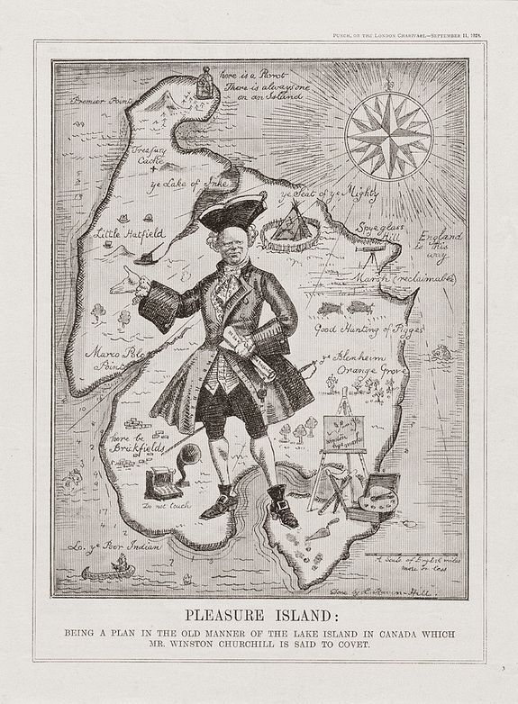 Leonard Raven-Hill, Pleasure Island., antique map, old maps