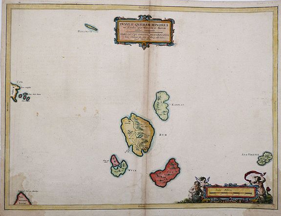 BLAEU, J., Insulae Quaedam Minores ex Aebudis quae Mulam et Skiam. . ., antique map, old maps