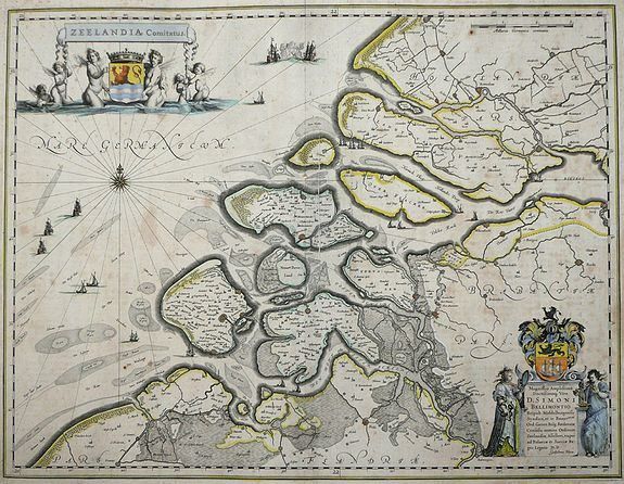 BLAEU, W., Zeelandia Comitatus., antique map, old maps