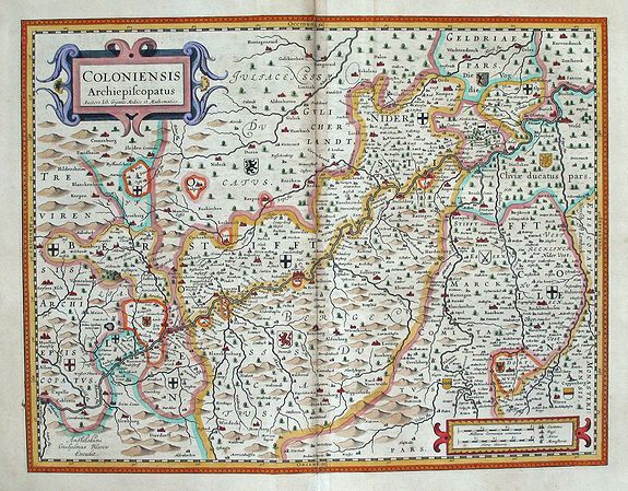 BLAEU, W., COLONIENSIS Archiepiscopatus Auctore Ioh. Gigante Medico et Mathematico., antique map, old maps