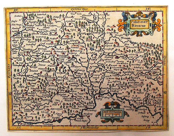 MERCATOR,G. / HONDIUS,J., Palatinat Bavariae, antique map, old maps
