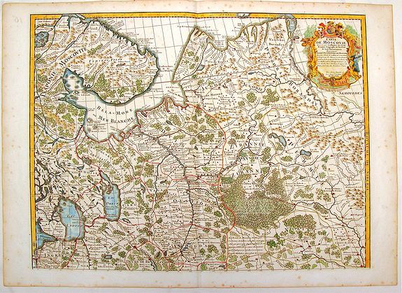 DE L'ISLE, G., Carte de Moscovie., antique map, old maps