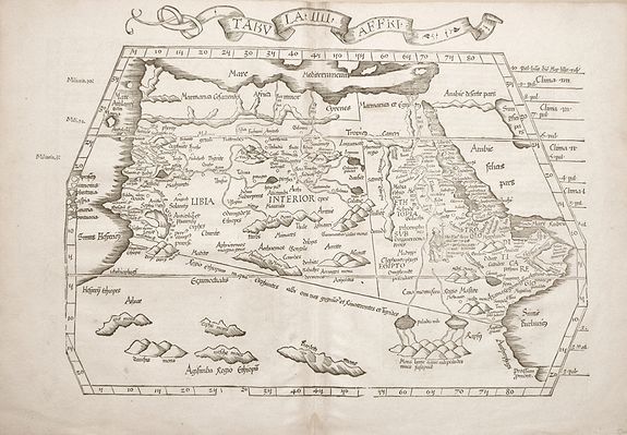 WALDSEEMÜLLER, M. / FRIES, Lorenz, Tabula III Africae., antique map, old maps