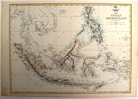 WELLER, E., The Indian Archipelago., antique map, old maps