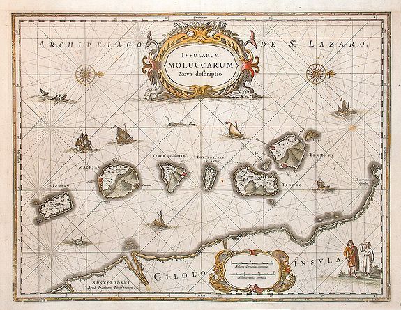 JANSSONIUS, J., Insularum Moluccarum Nova descriptio - Amstelodami, Apud Ioannem Ianßonium., antique map, old maps