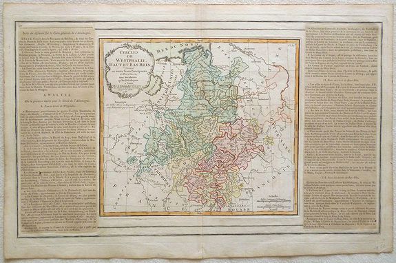 Brion de la Tour, L. / Desnos, L.Ch, Cercles de Westphalie, Haut et Bas Rhin., antique map, old maps