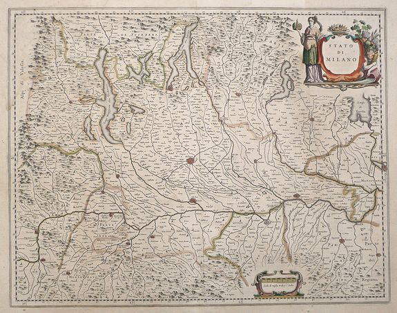 BLAEU, J., Stato Di Milano., antique map, old maps