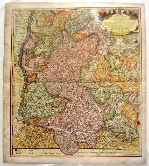 HOMANN, J, Imp. Caes. Carolo VIAugusto Pio Victori., antique map, old maps