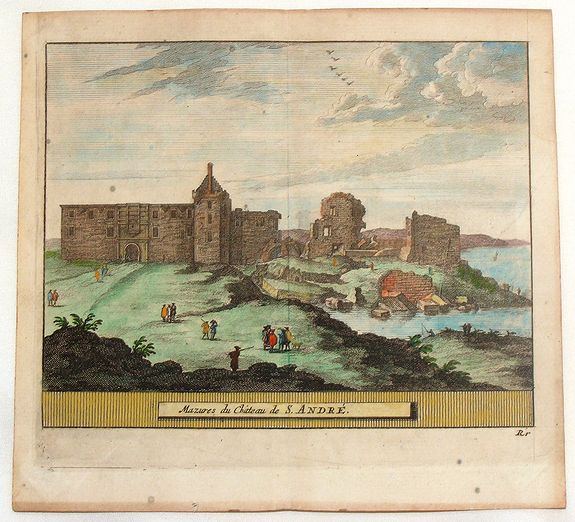 VAN DER AA, P., Mazures du Chateau de S. Andre., antique map, old maps